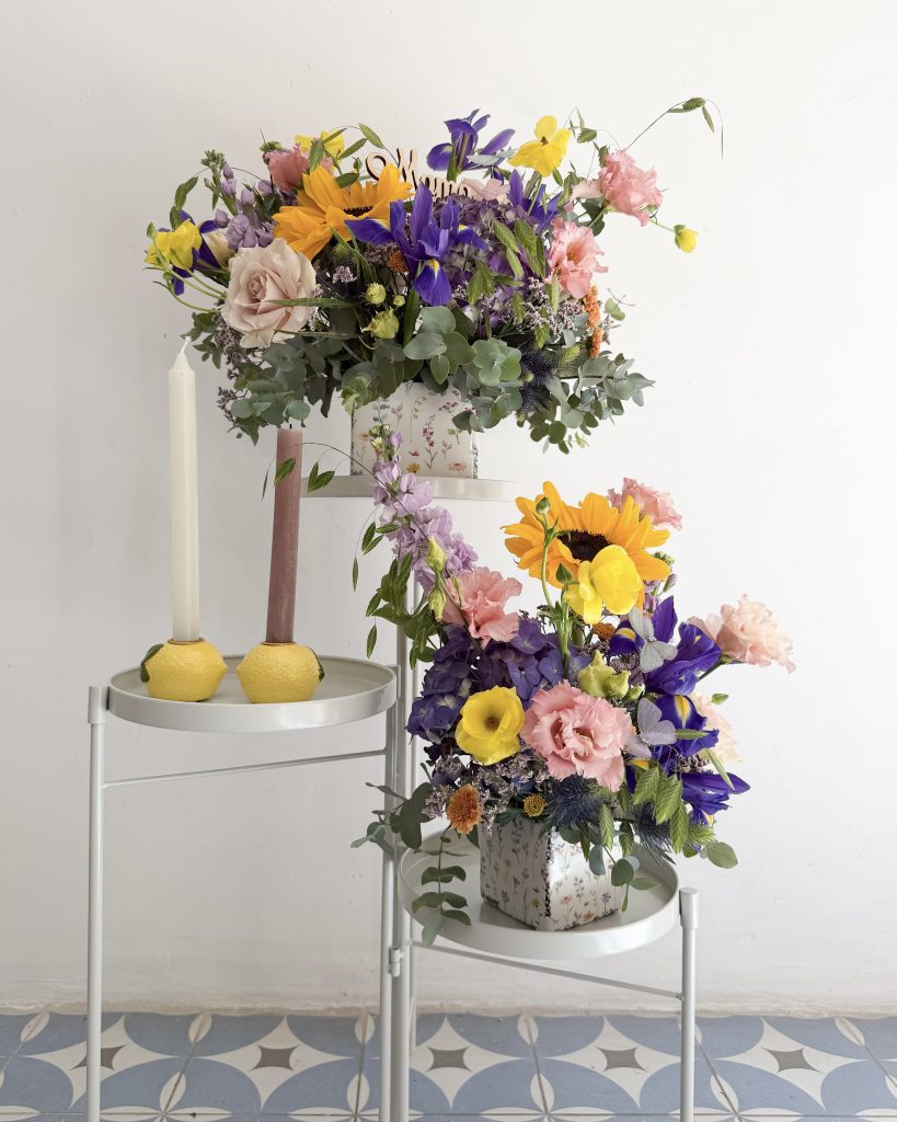 Centro de flor primaveral